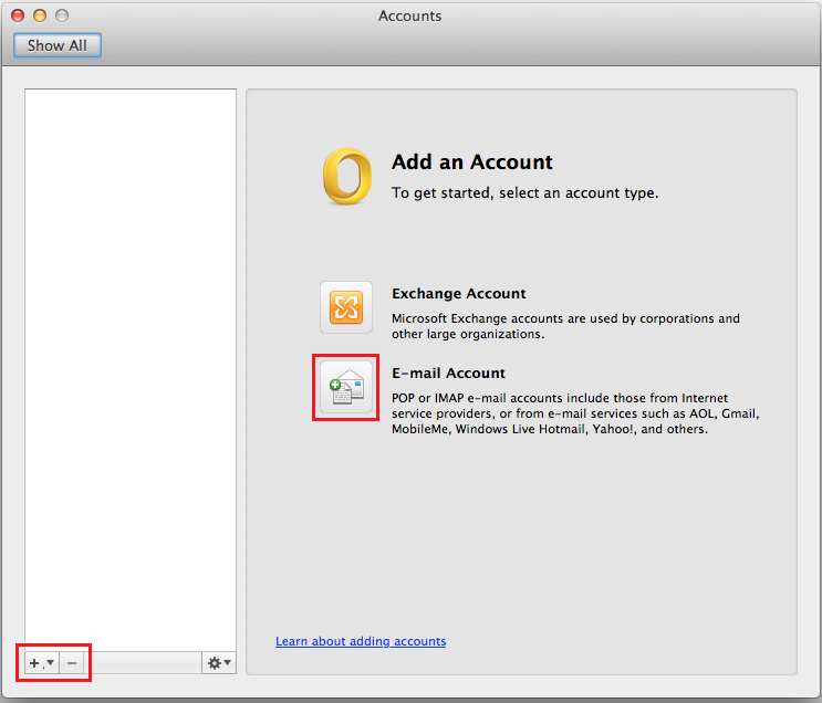 gmail account on outlook for mac 2011